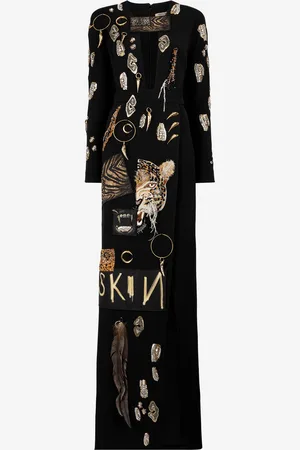 Roberto Cavalli Crystal-embellished Maxi Dress - Female Dresses 38