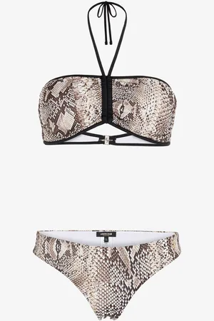 Roberto Cavalli Snake-print Bikini - Female Beachwear Xs