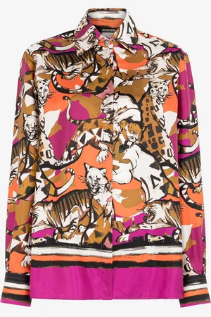 Roberto Cavalli Wild Cat-print Shirt - Female Blouses & Tops 38