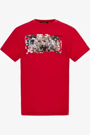 Roberto Cavalli T-shirt With Jaguar Logo And Print - Male T-shirts And Polos S