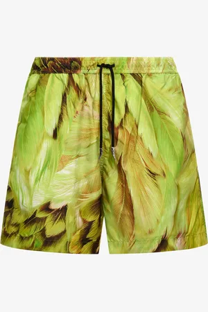 Roberto Cavalli Plumange Print Swim Trunks - Male Beachwear S