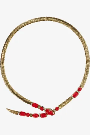 Roberto Cavalli Rigid Necklace With Snake And Decoration - Female Fashion Jewelry Unica