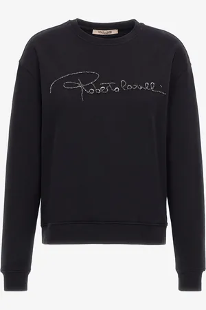 Roberto Cavalli Sweatshirt With Signature - Female Sweatshirts Xl