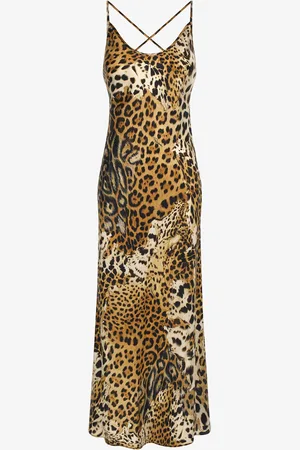 Roberto Cavalli Jaguar Skin Print Lingerie Dress - Female Slip Dresses 40