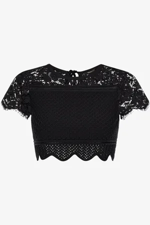 Roberto Cavalli Lace Crop Top - Female Blouses & Tops Xs