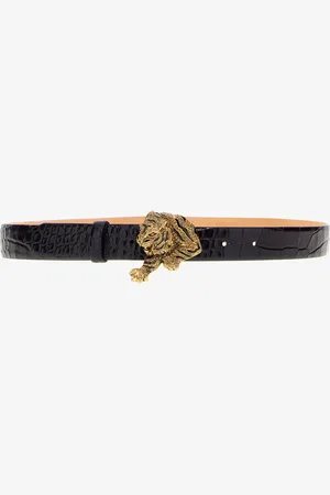 Roberto Cavalli Belt With Gold Buckle - Female Belts 75