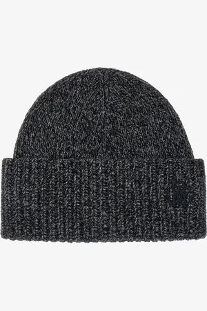 Roberto Cavalli Wool Cashmere Blend Hat With Monogram Rc - Hats & Gloves Unica