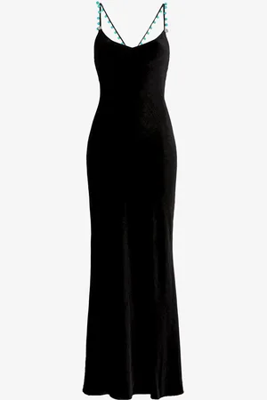 Roberto Cavalli Long Velvet Dress - Female Dresses 38