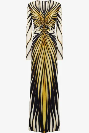 Roberto Cavalli Ray Of Print Maxi Dress - Female Evening Dresses 38
