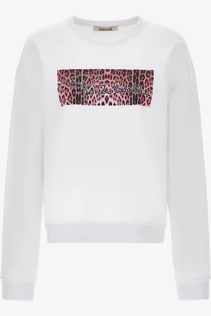Roberto Cavalli Sweatshirt With Signature - Female Sweatshirts Xs