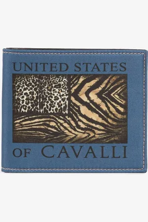 Roberto Cavalli Animal-print Logo Bi-fold Wallet - Male Wallets & Small Leather Goods Unica