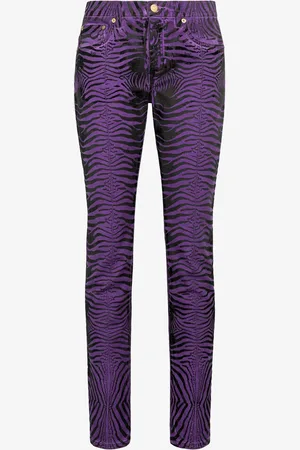 Roberto Cavalli Zebra-print Slim-fit Jeans - Female Trousers & Shorts 40