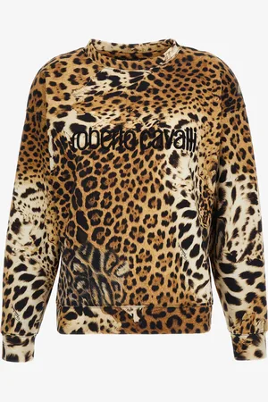 Roberto Cavalli Jaguar Skin Print Sweatshirt - Female Sweatshirts Xs