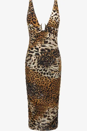 Roberto Cavalli Jaguar Skin Print Dress - Female Dresses 38