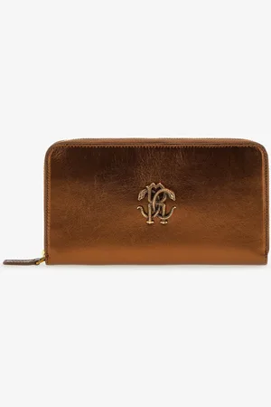 Roberto Cavalli Wallet With Monogram Rc And Zip - Female Small Leather Goods Unica