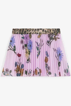 Roberto Cavalli Pleated Floral-print Skirt - Female Ready To Wear 06m