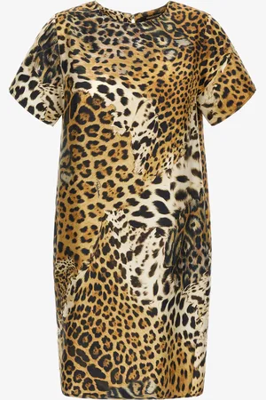 Roberto Cavalli Jaguar Skin Print Dress - Female Dresses 38
