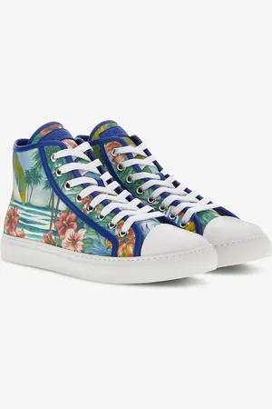 Roberto Cavalli Hawaii Print Sneakers - Male Sneakers 41