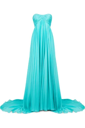Roberto Cavalli Strapless Silk Maxi Dress - Female Maxi Dresses 38
