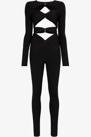 Roberto Cavalli Cut-out Long-sleeve Jumpsuit - Female Dresses 40