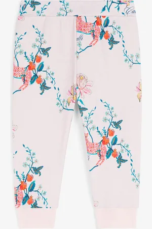 Roberto Cavalli Logo And Floral-print Cotton Track Pants - Female Ready To Wear 06m