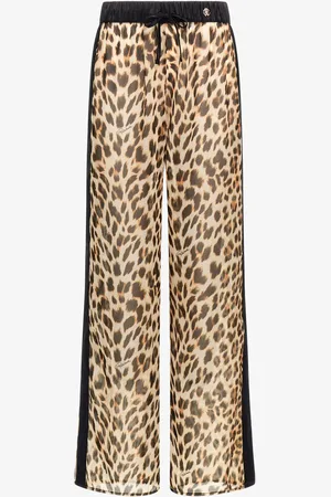 Roberto Cavalli Leopard Print Pants - Female Beachwear S