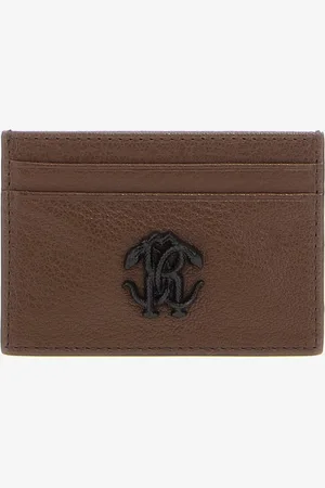Roberto Cavalli Cardholder With Monogram Rc - Male Small Leather Goods Unica