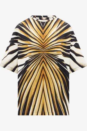 Roberto Cavalli Ray Of Print Cotton T-shirt - Female T-shirts Xs