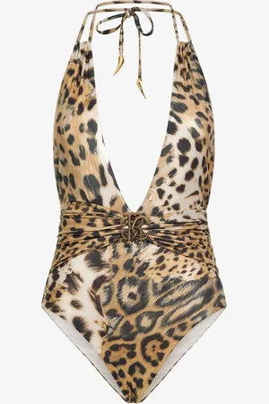 Roberto Cavalli One-piece Swimsuit With Jaguar Skin Print - Female Beachwear S