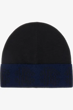 Roberto Cavalli Black Wool Hat Beanie With Logo Band - Hats & Gloves Unica
