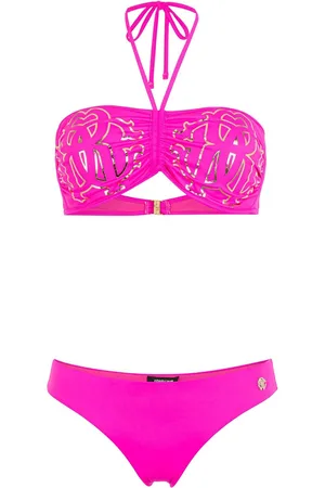 Roberto Cavalli Logo Monogram Rc Bikini - Female Beachwear Xs