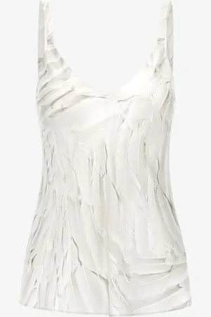 Roberto Cavalli Ice Feathers Top - Female Blouses & Tops 40
