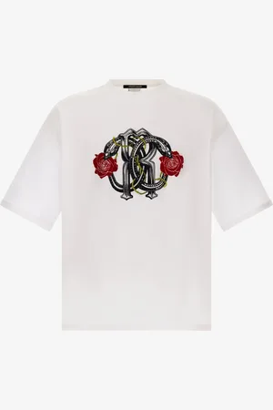 Roberto Cavalli T-shirt With Rc Monogram - Male T-shirts M