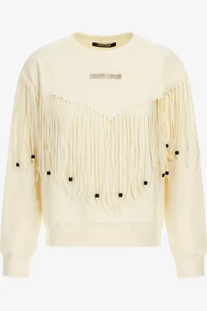 Roberto Cavalli Sweatshirt With Fringe - Female Sweatshirts Xs