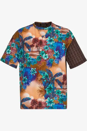 Roberto Cavalli Hawaii Print T-shirt - Male T-shirts S