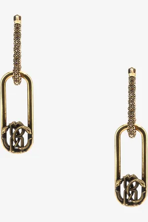 Roberto Cavalli Earrings With Monogram Rc - Female Fashion Jewelry Unica