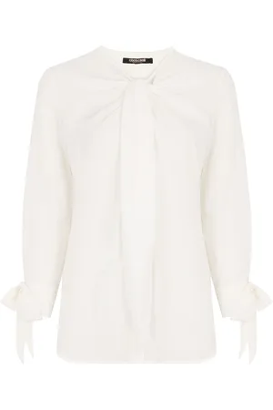 Roberto Cavalli Tie-front Silk Top - Female Blouses & Tops 46