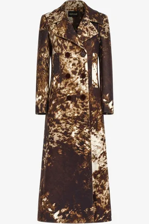 Roberto Cavalli Appaloosa Print Double-breasted Trench - Female Ready To Wear 38