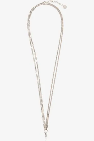 Roberto Cavalli Double Necklace With Fang Pendant - Male Necklaces Unica