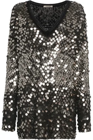 Roberto Cavalli Sequin Embroidered Sweater - Female Ready To Wear 42