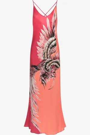 Roberto Cavalli Bird Patchwork Print Maxi Dress - Female Dresses 42