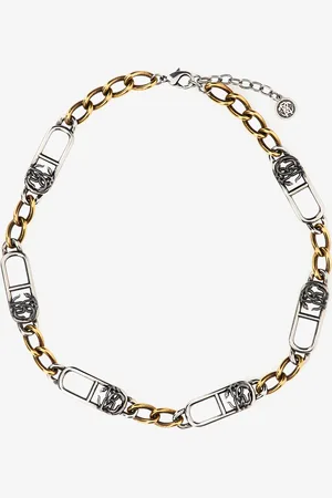 Roberto Cavalli Necklace With Monogram Rc - Male Fashion Jewelry Unica
