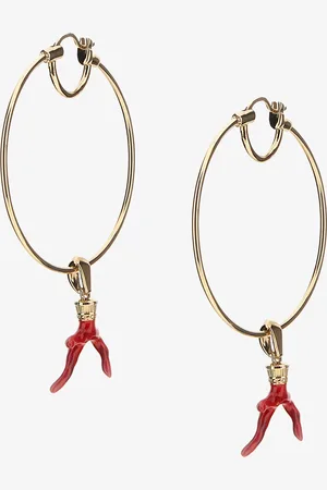 Roberto Cavalli Earrings With Coral - Female Fashion Jewelry Unica