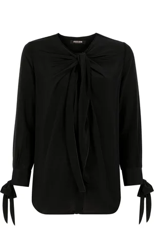 Roberto Cavalli Tie-front Silk Top - Female Blouses & Tops 48