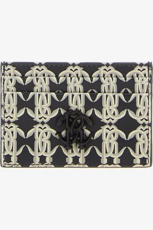 Roberto Cavalli Cardholder With Monogram Rc - Male Small Leather Goods Unica