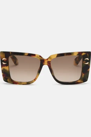 Roberto Cavalli Sunglasses With Wide Rectangular Front And Fangs - Female Sunglasses Unica