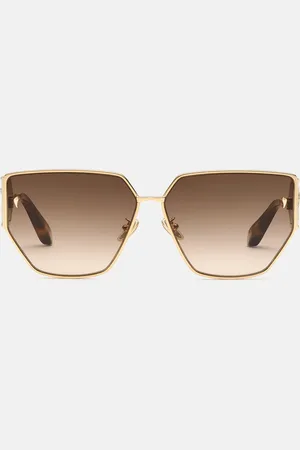 Roberto Cavalli Sunglasses With Wide Shape Front, Metal Fangs Embellishment - Sunglasses Unica