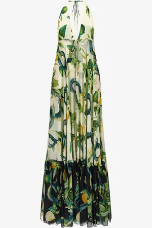 Roberto Cavalli Lemon Print Long Dress - Female Dresses 40
