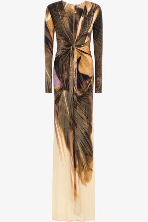Roberto Cavalli Savage Print Long Dress - Female Dresses 40