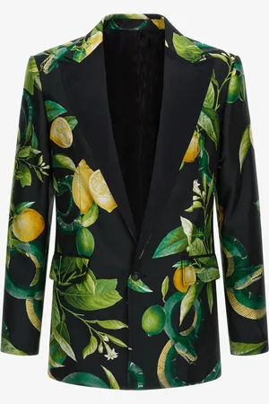 Roberto Cavalli Lemon Print Blazer - Male Suits & Blazers 46